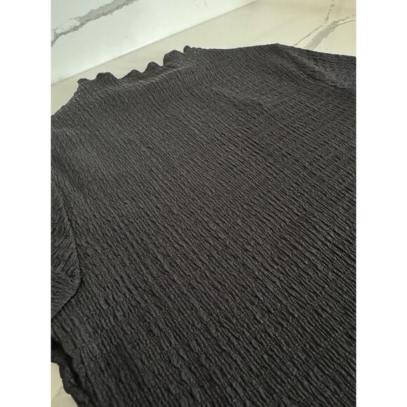 NWT Princess Polly Cropped Stretchy Blouse Black Short Sleeve Size US 4 (S) - Picture 8 of 10